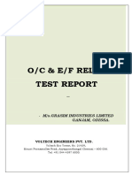 O/C & E/F Relay Test Report: - M/S.Grasim Industries Limited Ganjam, Odissa