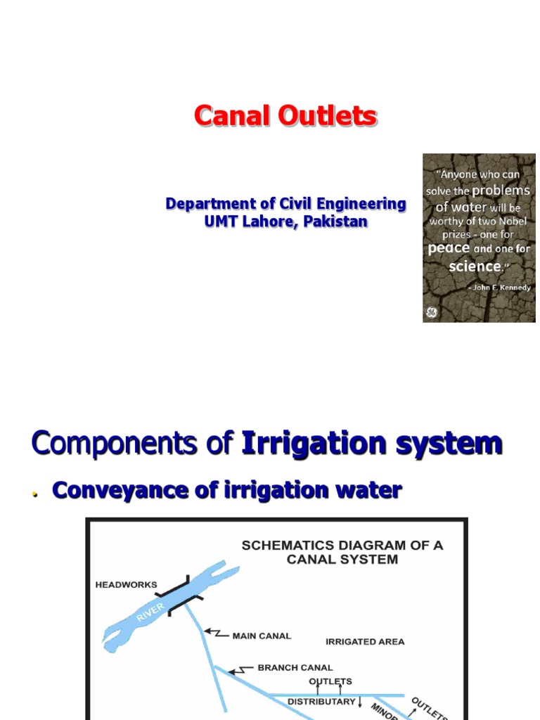 Design Considerations and Types of Canal Outlets PDF Modularity