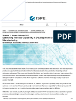 Estimating Process Capability in Development & Low-Volume Manufacturing - Pharmaceutical Engineering