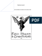 1919 - Manifesto Do Fasci Italiano de Combate de 6 de Junho de 1919