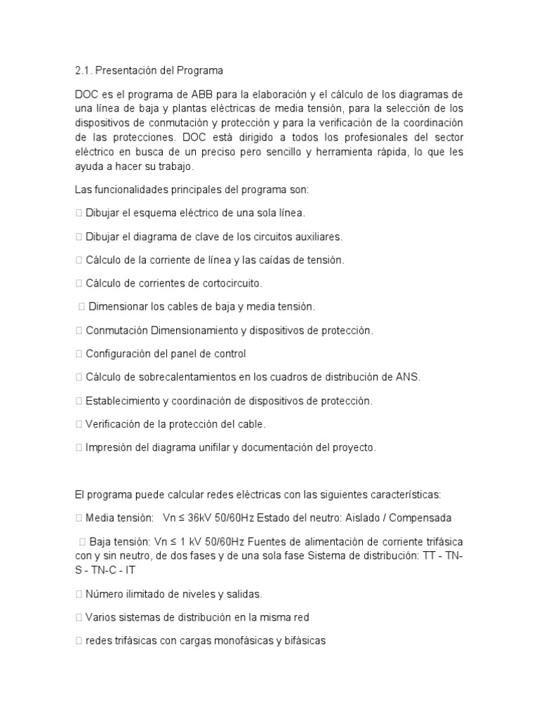 Introducción al programa DOC de ABB para el diseño y cálculo de ...