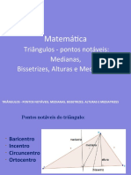 Triângulos - pontos notáveis, medianas, bissetrizes, alturas e mediatrizes