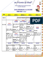 Cronograma de Actividades Del 14 Al 18 de Junio