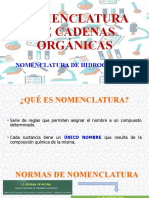 Nomenclatura de Cadenas Orgánicas