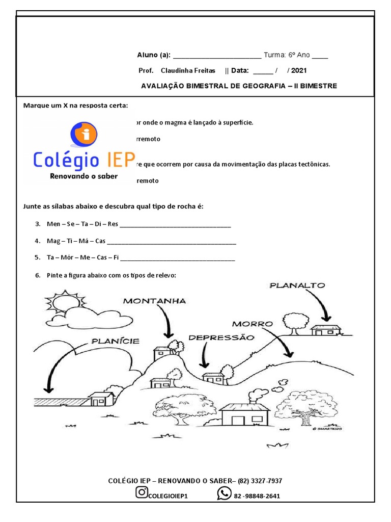Geografia 6 Ano 2b Adaptada | PDF
