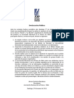 Declaración Pública ANP - Argentina