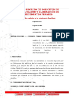 Escrito de Solicitud de Rehabilitación y Eliminación de Antecedentes Penales LP