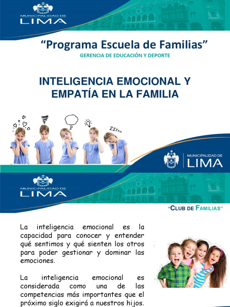 Inteligencia Emocional en la Familia | PDF | Las emociones ...