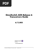 Omniswitch Aos Release 6 Transceivers Guide: 060568-10 Rev. A November 2018