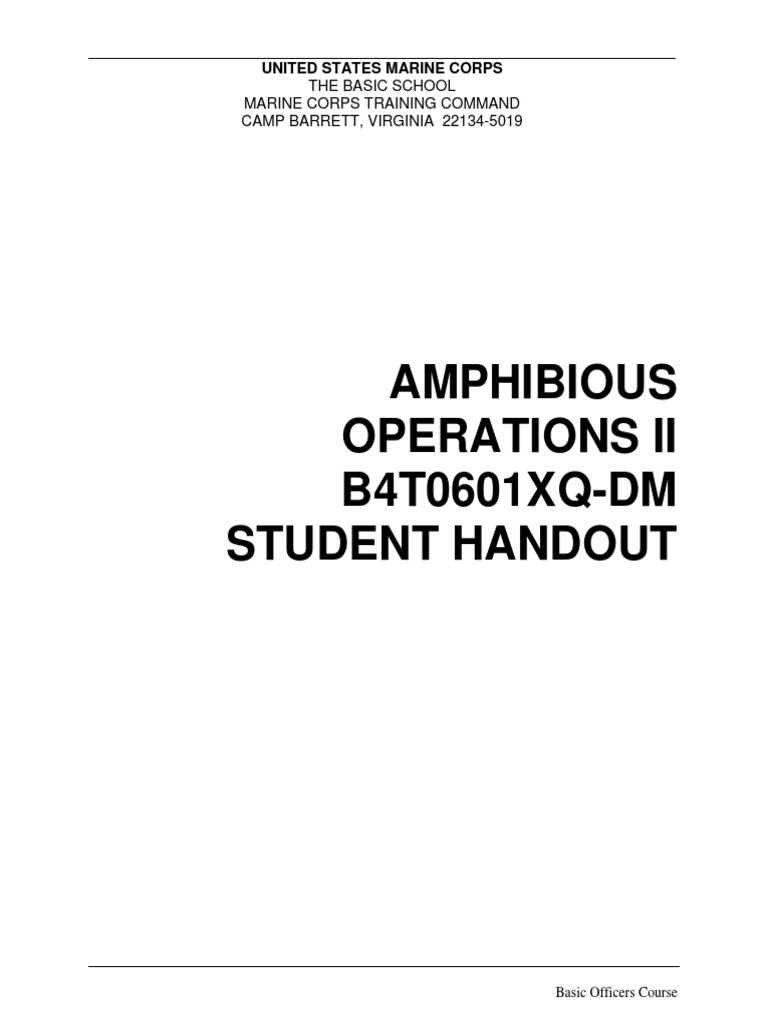 B4T0601XQ-DM Amphibious Operations II | PDF | Amphibious Warfare
