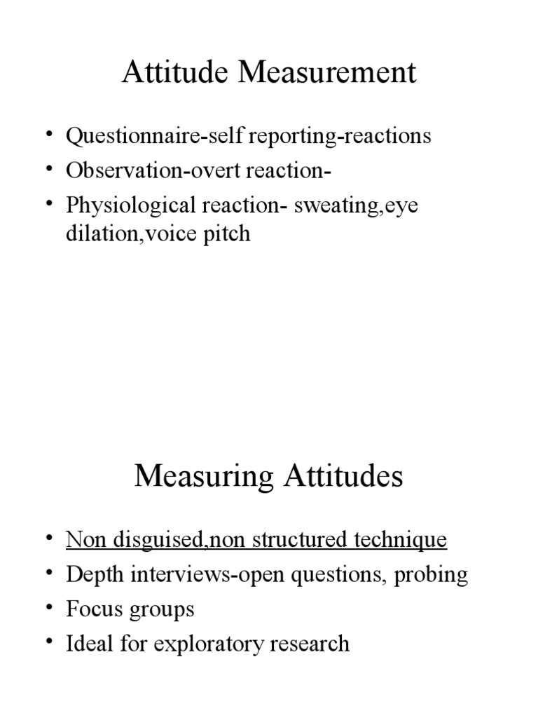 Attitude Measurement PPT Scaling PDF Level Of Measurement