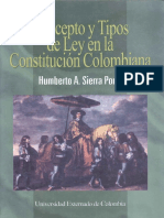 Concepto y Tipos de Ley en La Constitucion Colombiana - Humberto A. Sierra Porto