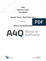 A4Q Selenium Tester Foundation Answer Sheet - Mock Exam V1.3