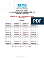 Questões e Gabarito para Concurso de Administração Pública