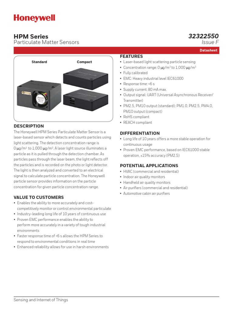 HPM Series: Particulate Matter Sensors | PDF | Particulates ...