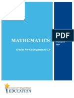 Mathematics: Grades Pre-Kindergarten To 12