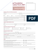 Trinity College Foundation Studies Application Form 2021: Personal Details (As Appears On Passport)