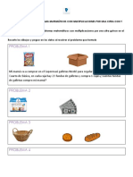 Ficha de Trabajo Dibujos para Plantear Problemas Matemáticos