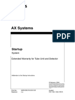 AX Systems: System Extended Warranty For Tube Unit and Detector
