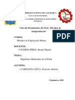 Carranza Leiva Emerson A. Depositos de Minerales en El Perú Mapa Conceptual