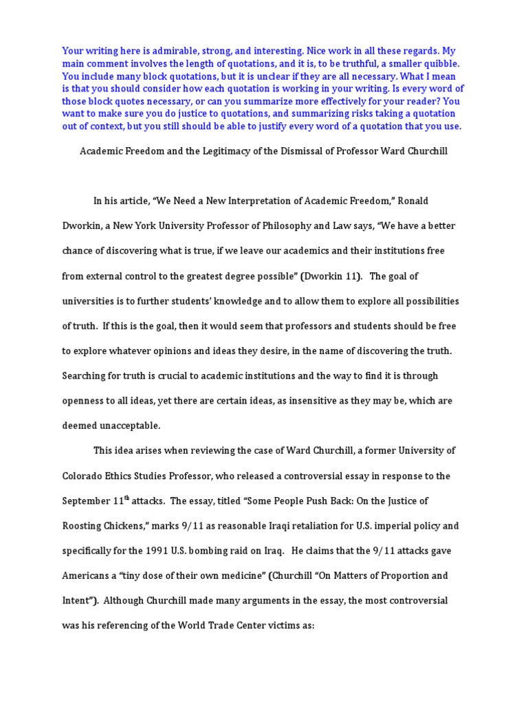 Text-Based Example | PDF | Academic Freedom | Justice
