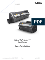 Zebra ZXP Series 7 Card Printer Spare Parts Catalog: Americas Customer Service +01 877-275-9327