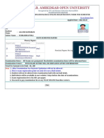 Dr. B.R. Ambedkar Open University: Ug Examination (CBCS) Online Registration Form For Semester