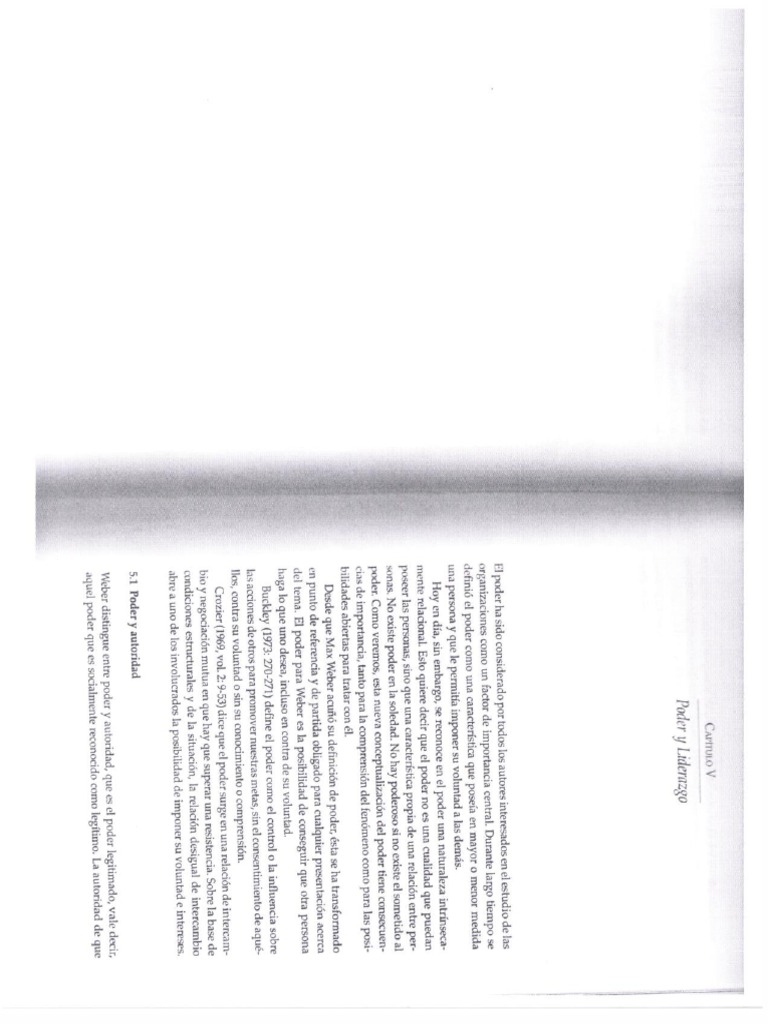 Cap. 5 Poder y Liderazgo | PDF
