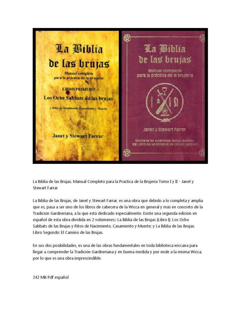 temerario pelo portón La Biblia de Las Brujas I y II | PDF
