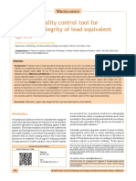 A Simple Quality Control Tool For Assessing Integrity of Lead Equivalent Aprons