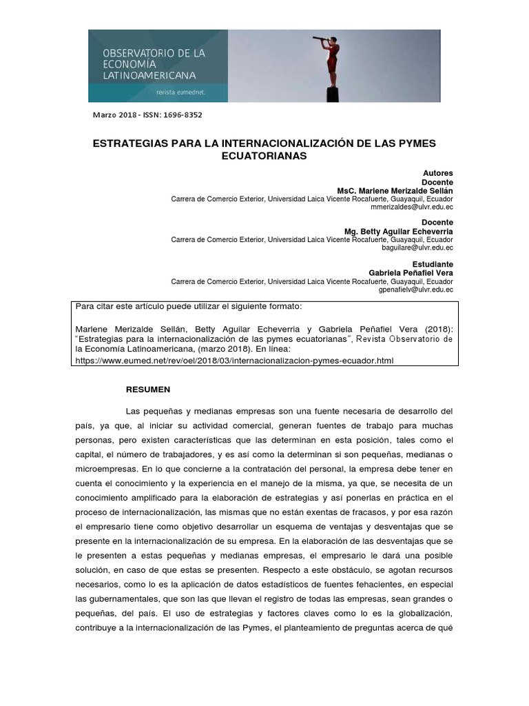 Estrategias para PYMES Ecuatorianas | PDF | Pequeñas y medianas ...