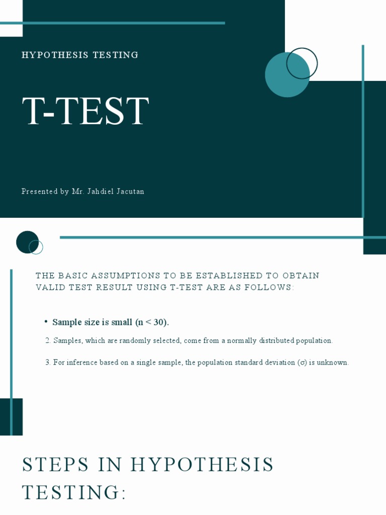 T-Test Methodology in Hypothesis Testing | PDF | Student's T Test ...
