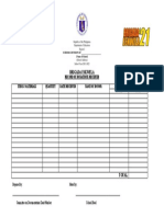 BE Form 5-RECORD OF DONATIONS RECEIVED