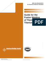 Guide For The Fusion Welding of Titanium and Titanium Alloys