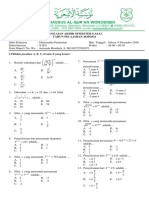 SOAL PAS MATEMATIKA Peminatan KELAS X 2020-2021 (Persamaan Danpertidaksamaan Eksponeni)