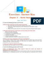 Exercises-Answer Key: Chapter 3 - Water Resources