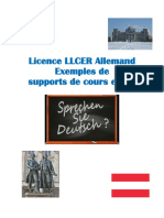 Licence LLCER Allemand Exemples de supports de cours en L1