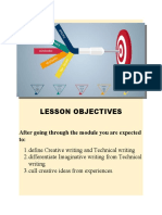 Lesson Objectives: After Going Through The Module You Are Expected To