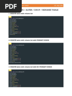 (DDL) Create / Alter / Drop / Rename Table