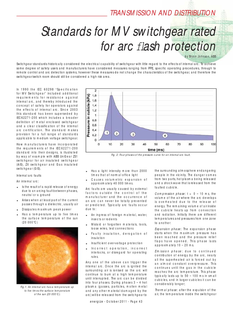 Standards For MV Switchgear Rated For Arc Flash Protection - ABB | PDF ...