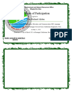 Certificate of Participation: Hon. Richard Alidon