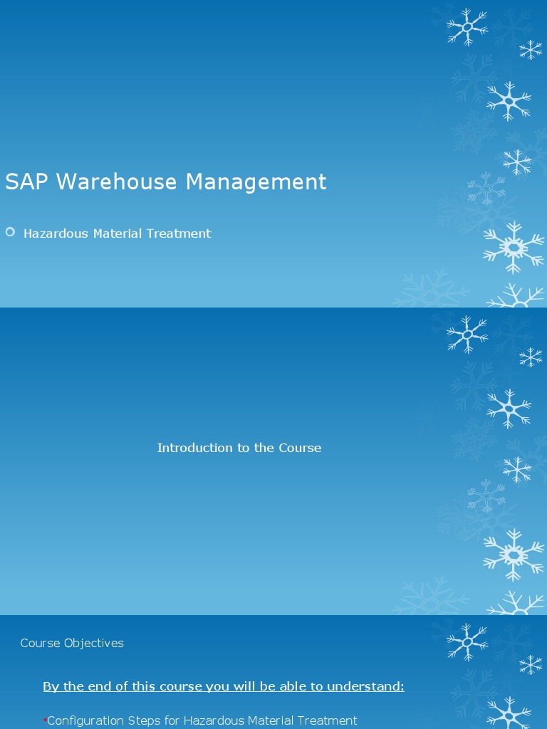 Hazardous Material Treatment in SAP WM PDF Logistics Warehouse