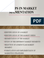 Steps in Market Segmentation