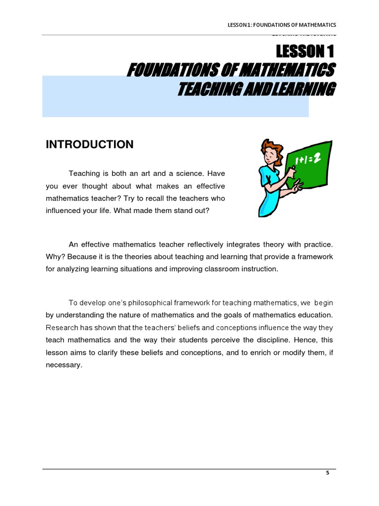Foundations of Mathematics Teaching | PDF | Constructivism (Philosophy ...