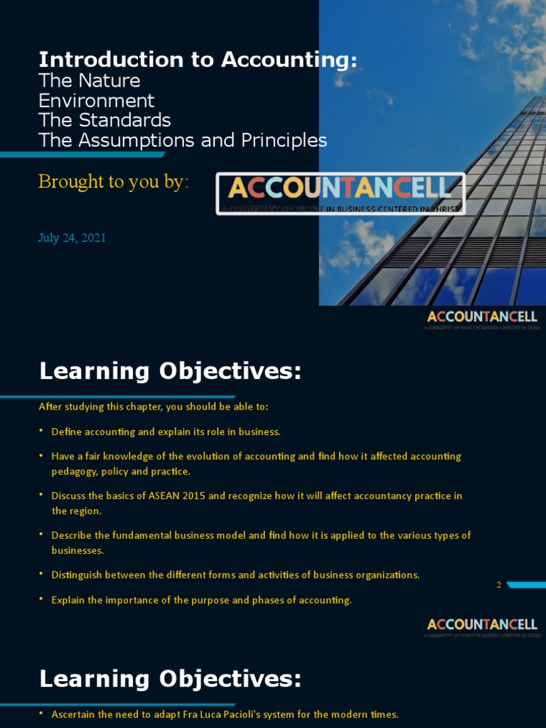 An Introduction to Accounting Providing Insights into the Nature
