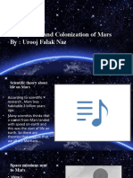 Exploration and Colonization of Mars By: Urooj Falak Naz