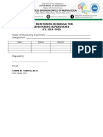 Template 8 - Monitoring Schedule - For Supervisors Only