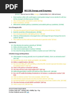 BIO 201 Energy and Enzymes:: ( Did Not Have To Think, Had To Think, Did Not Know)