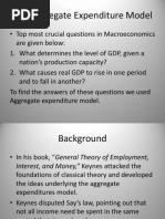 The Aggregate Expenditure Model or Keynesian Cross Model Lecture 4