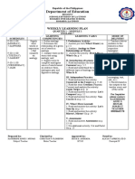 Department of Education: Weekly Learning Plan